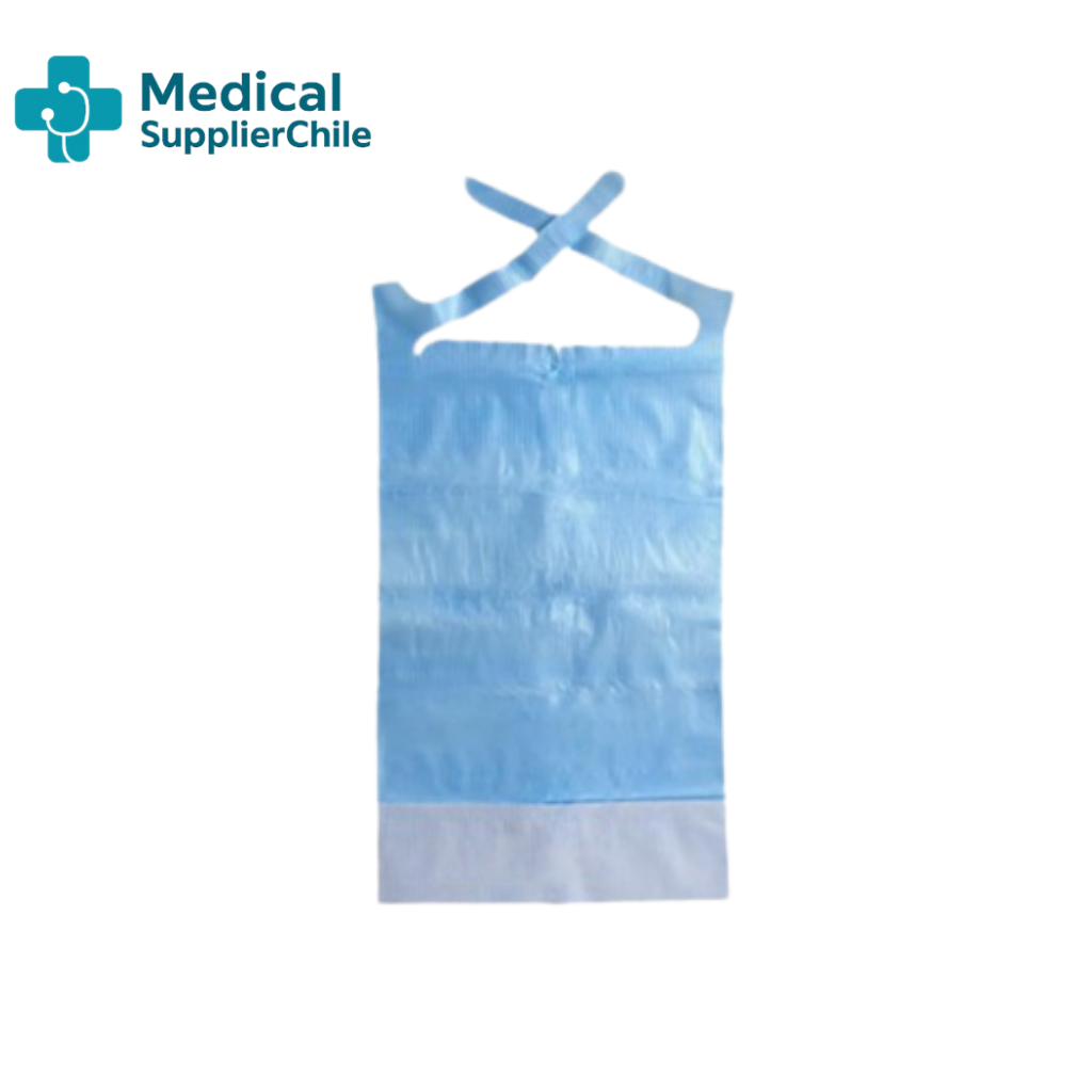 pechera plástica desechable adulto con tiras de ajuste para protección